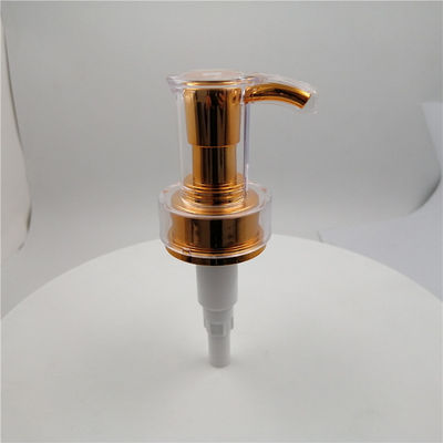 αντλία διανομέων σαμπουάν 33mm 1.5ml/T, χρυσή αντλία διανομέων σαπουνιών για το εδαφοβελτιωτικό τρίχας